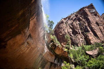 zion waterfall