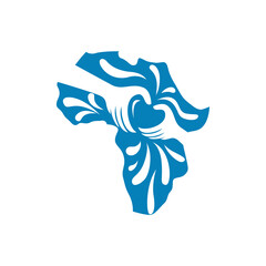 modern africa humanity social aid fund vector icon © RickyBays