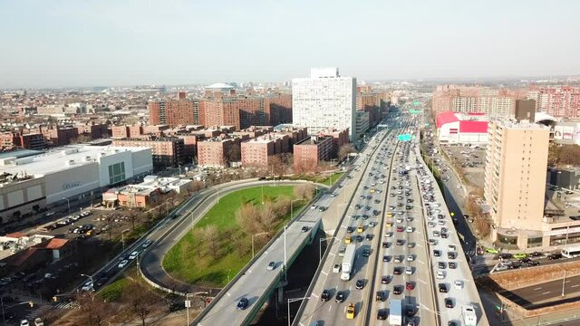 Aerial View of Rush Hour Traffic