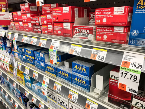 Tylenol, Aleve and other analgesics.