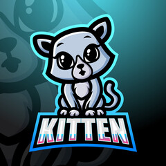 Kitten mascot esport logo design