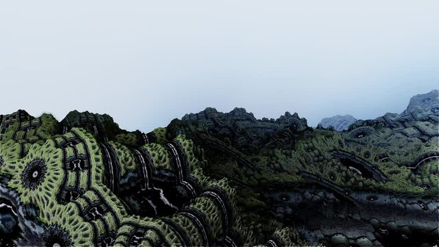 3D Fractal Landscape With Fog