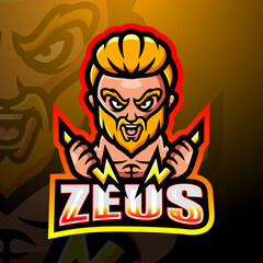 Zeus mascot esport logo design