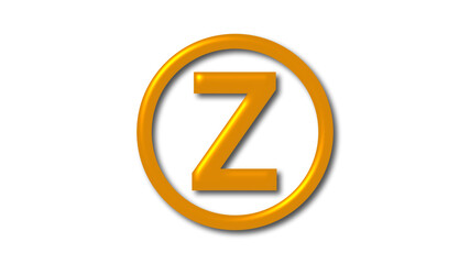 Amazing Z 3d letter logo icon on white background