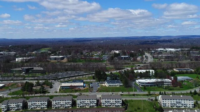 Descending Crane Shot of New Construction Apartments in the Suburbs