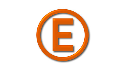 Best Brown shiny 3d letter logo on white background, Letter logo