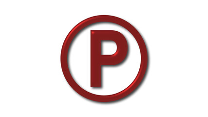 New red dark 3d letter logo on white background, Letter logo