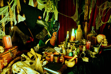 plague doctor is working