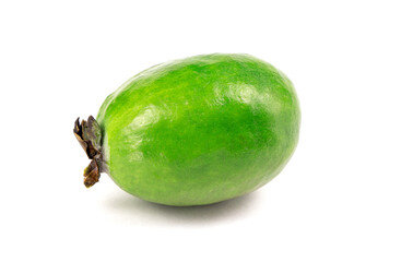 Feijoa fruits isolated on a white background. Tropical fruits