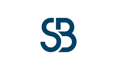 Creative Illustration Logo Design. Initial Letter S and B Logo Concept.