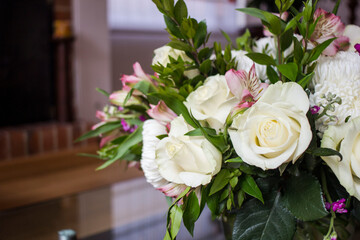 bouquet of white roses