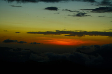 sun rise over the knuckles mountain range