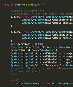 Realistic Open Source Computer Programming Code With a Black Background