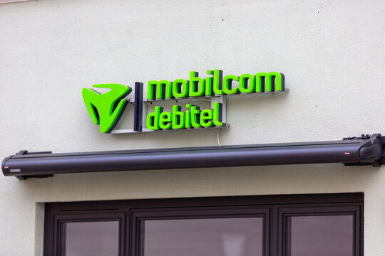PASSAU / GERMANY - NOVEMBER 8, 2020: Branch logo of Mobilcom Debitel. Debitel AG is one of the largest mobile telephone services providers in Europe