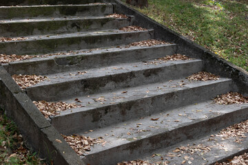 Stone stair. Old stair on the park