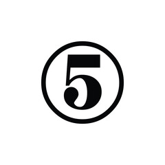 Number 5 Icon Vector