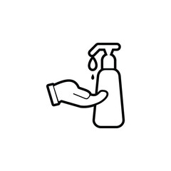 Disinfection. Hand soap flat icon
