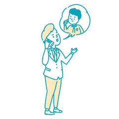 スマートフォンで通話するビジネスマン