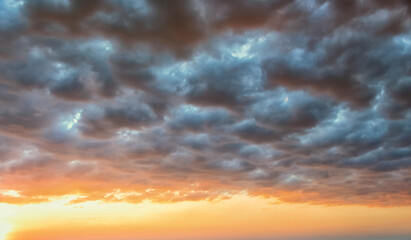 Naklejka na ściany i meble sunset in the clouds