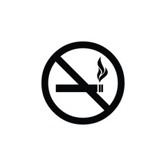 No Smoking Sign Icon Vector 