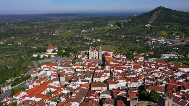 Aerial view of the city of Portalegre, Portugal.
