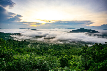 clouds over the hill