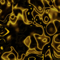 Golden black swirls abstract background with circles