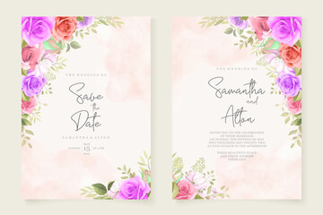 Elegant wedding invitation card template