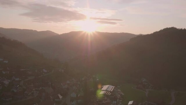 Sleepy Village getting hit by the Morning Sun, Seebach, Baden-W&uuml;rttemberg, Germany