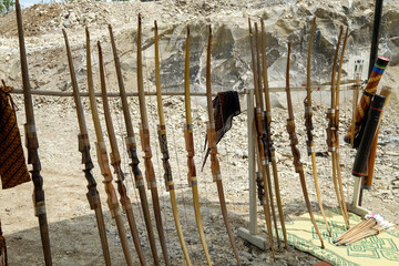 Traditional bows and arrows