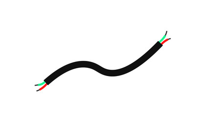 Damaged electrical copper wires and cords.