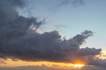 sunset in the sky