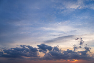 sunset over the mountains