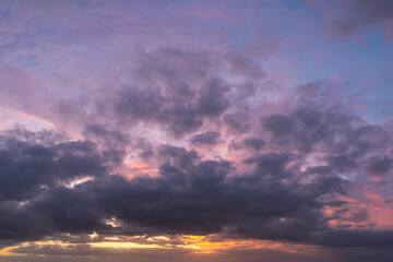 sunset in the clouds