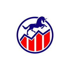 modern business finance unicorn vector icon