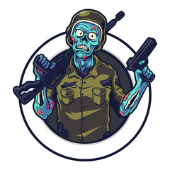 Kill The Zombie vector illustration