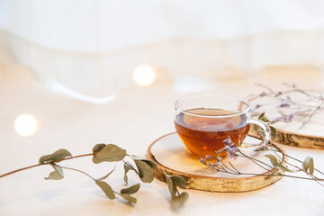 家でお茶を飲む。在宅でリラックス・休憩・ティータイム。