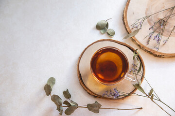 家でお茶を飲む。在宅でリラックス・おうち時間・休憩ティータイム。