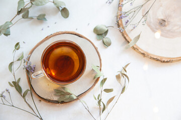 家でお茶を飲む。在宅でリラックス・休憩・ティータイム。