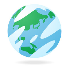 simple blue earth vector illustration 1