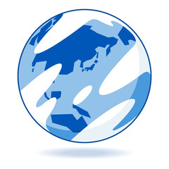 simple blue earth vector illustration 2