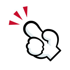 cartoon style pointing finger hand vector illustration-8