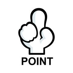 cartoon style pointing finger hand vector illustration-9