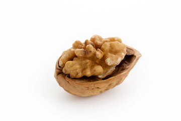 walnuts on a white background
