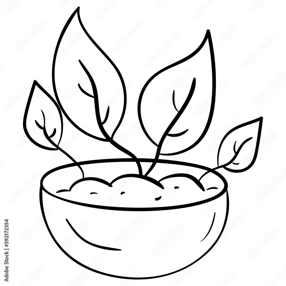 Sticker plant bowl