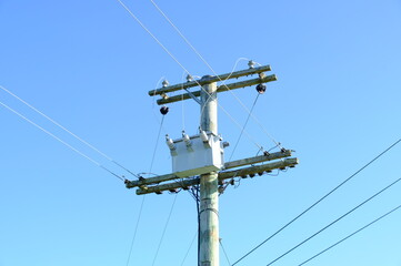 Power poles and power lines
