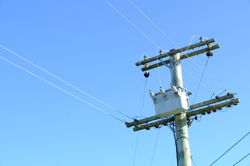 Power poles and power lines
