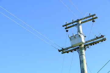 Power poles and power lines
