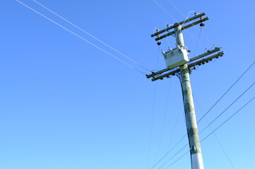 Power poles and power lines
