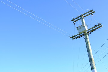 Power poles and power lines
